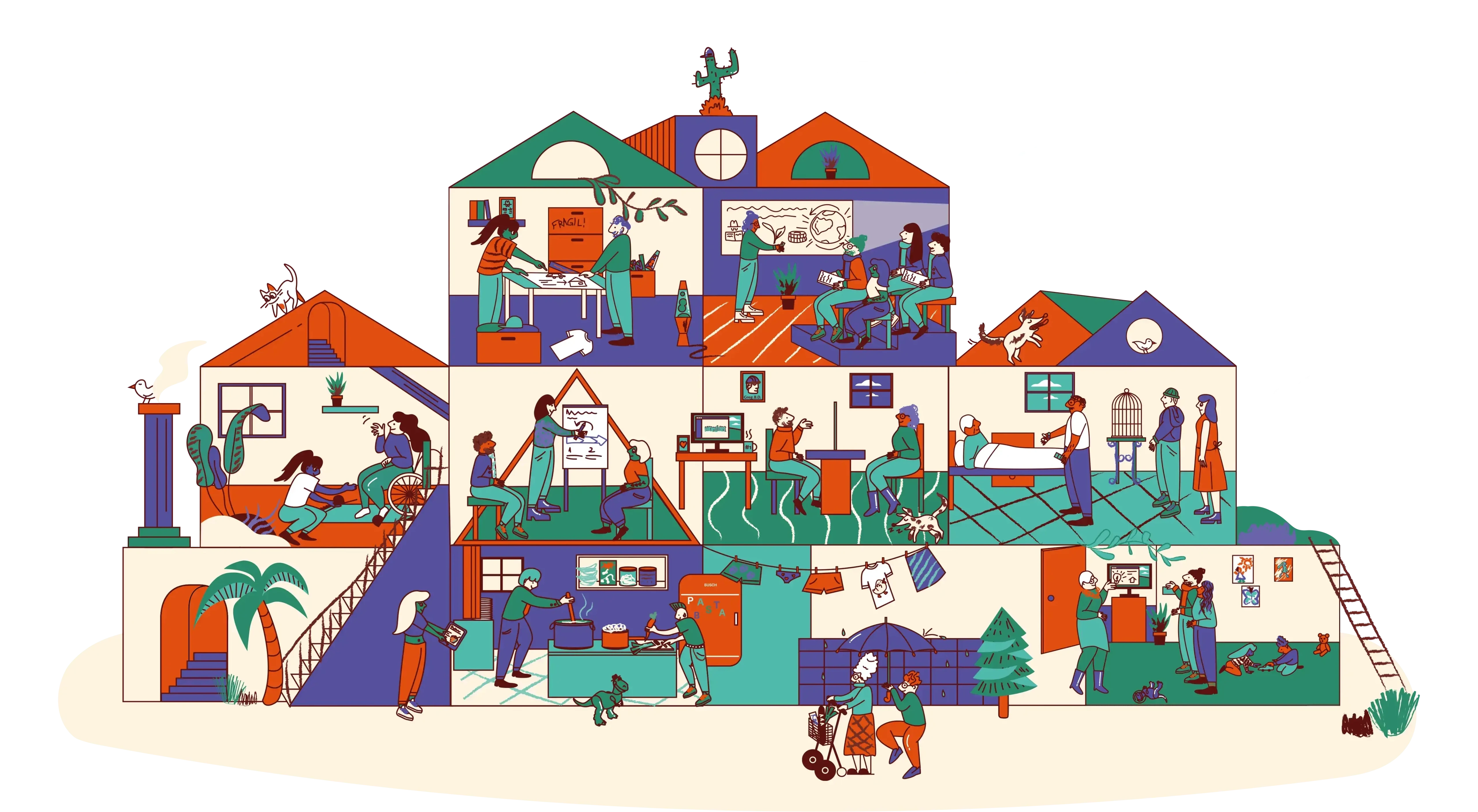 Illustration avec des situations dans les professions sociales